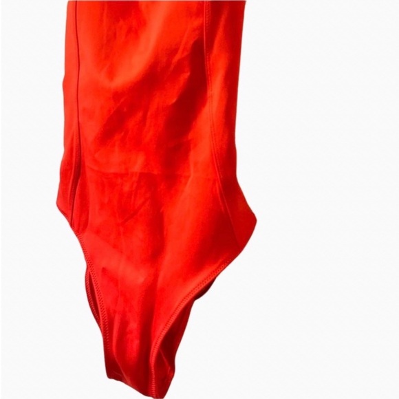 Good American Corset Tie Back One Piece Bathing Suit Swimsuit Red Small 4 - Picture 6 of 6